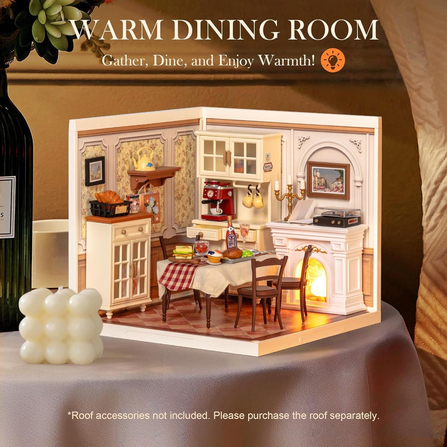 Warm Dining Room – DIY Miniature House Kit - Artyhabit