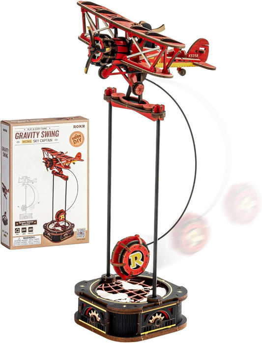 Feel Balanced Power: Build the ROKR Gladiator Fighter Gravity Swing Wooden Puzzle