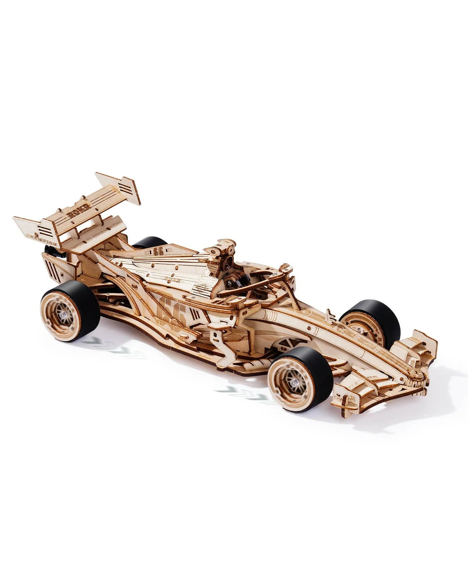 3D Wooden Racing Car Puzzle – Mechanical Model Kit with Roaring Engine - Artyhabit