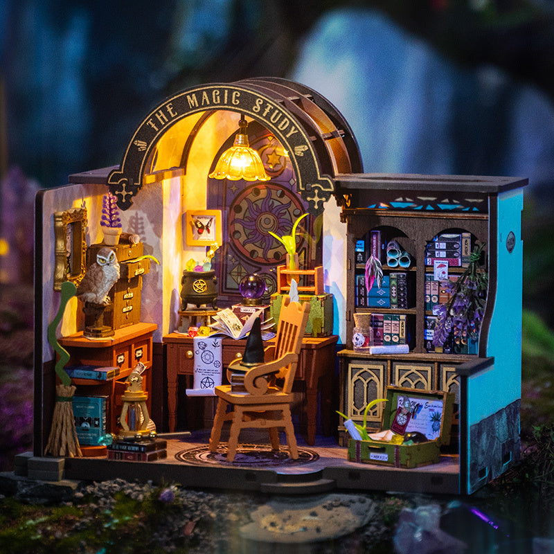 Magic Study – Rolife DIY Miniature House Kit for Adults & Teens | Wizard Book Nook Decor - Artyhabit