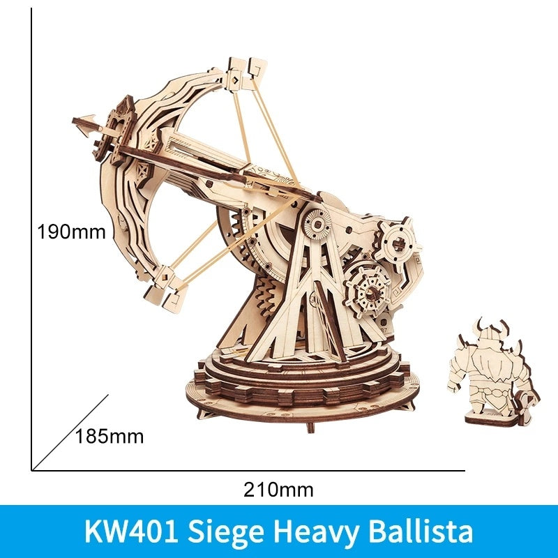 ROKR Siege Heavy Ballista 3D Wooden Puzzle Kit – Medieval War Machine Model (KW401) - Artyhabit