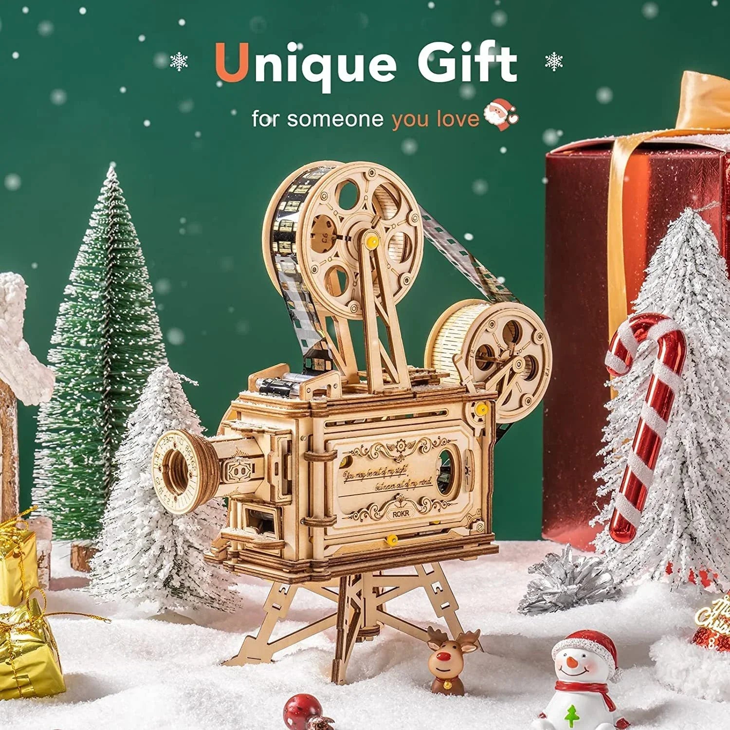 Vitascope Movie Projector – 3D Mechanical Wooden Puzzle Kit - Artyhabit