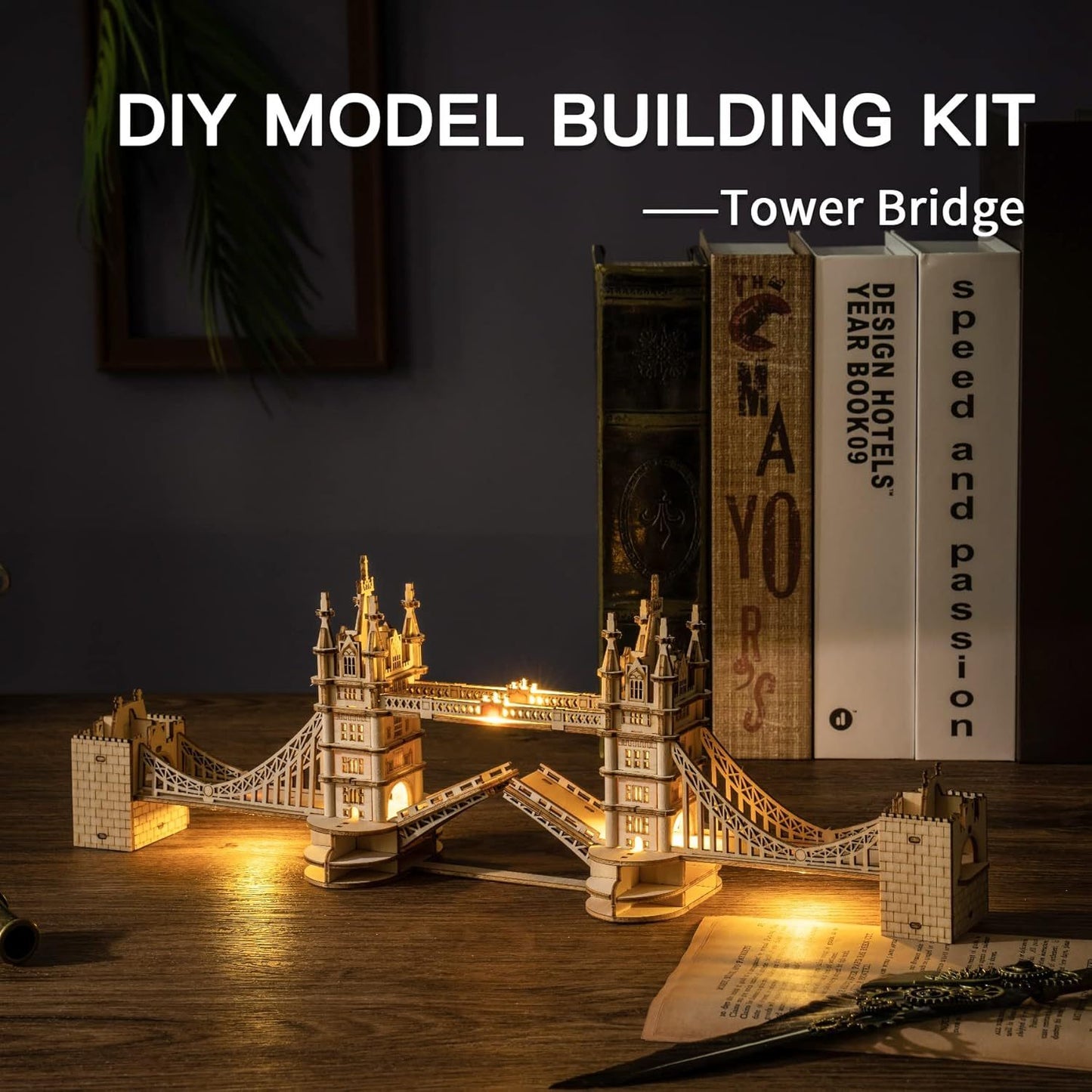 London Tower Bridge – 3D Wooden Puzzle with Lights - Artyhabit