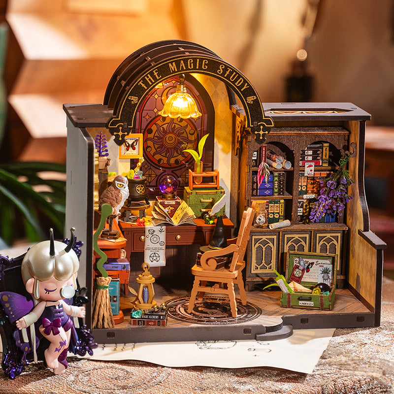 Magic Study – Rolife DIY Miniature House Kit for Adults & Teens | Wizard Book Nook Decor - Artyhabit