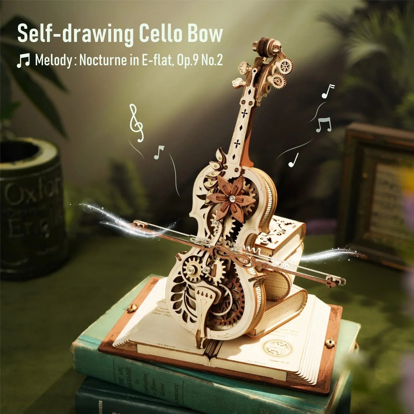 Magic Cello – 3D Wooden Mechanical Puzzle Music Box - Artyhabit