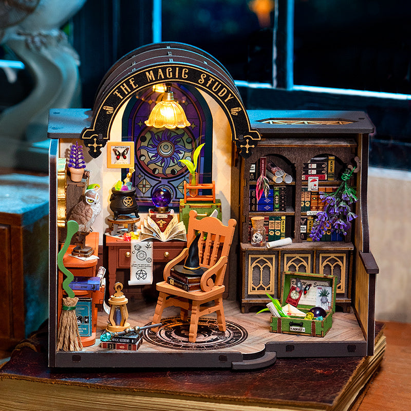 Magic Study – Rolife DIY Miniature House Kit for Adults & Teens | Wizard Book Nook Decor - Artyhabit
