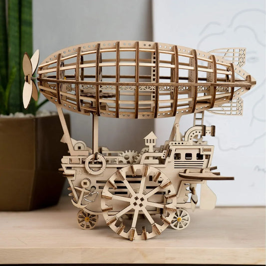 3D Wooden Air Vehicle – Laser-Cut Puzzle Model Kit - Artyhabit
