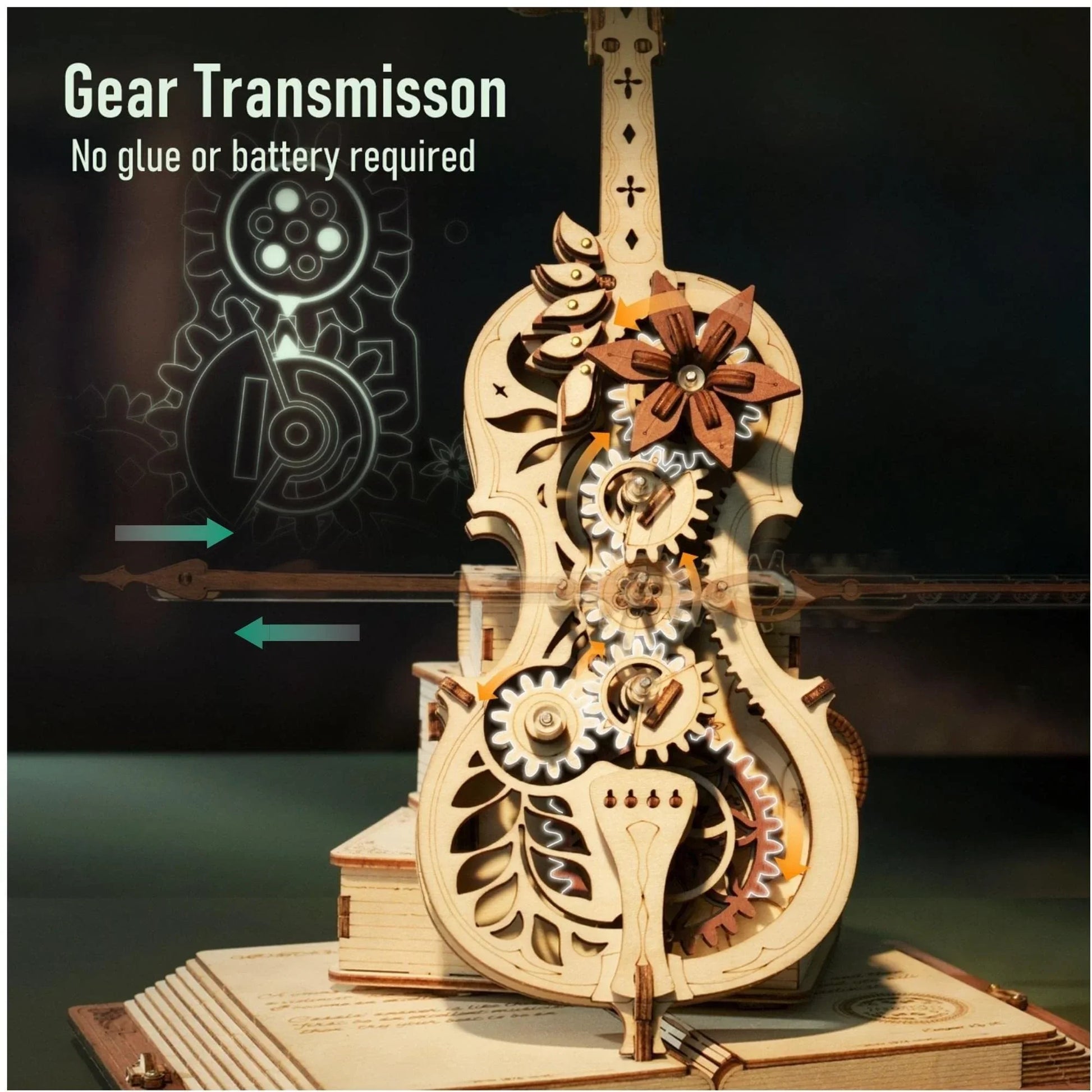 Magic Cello – 3D Wooden Mechanical Puzzle Music Box - Artyhabit