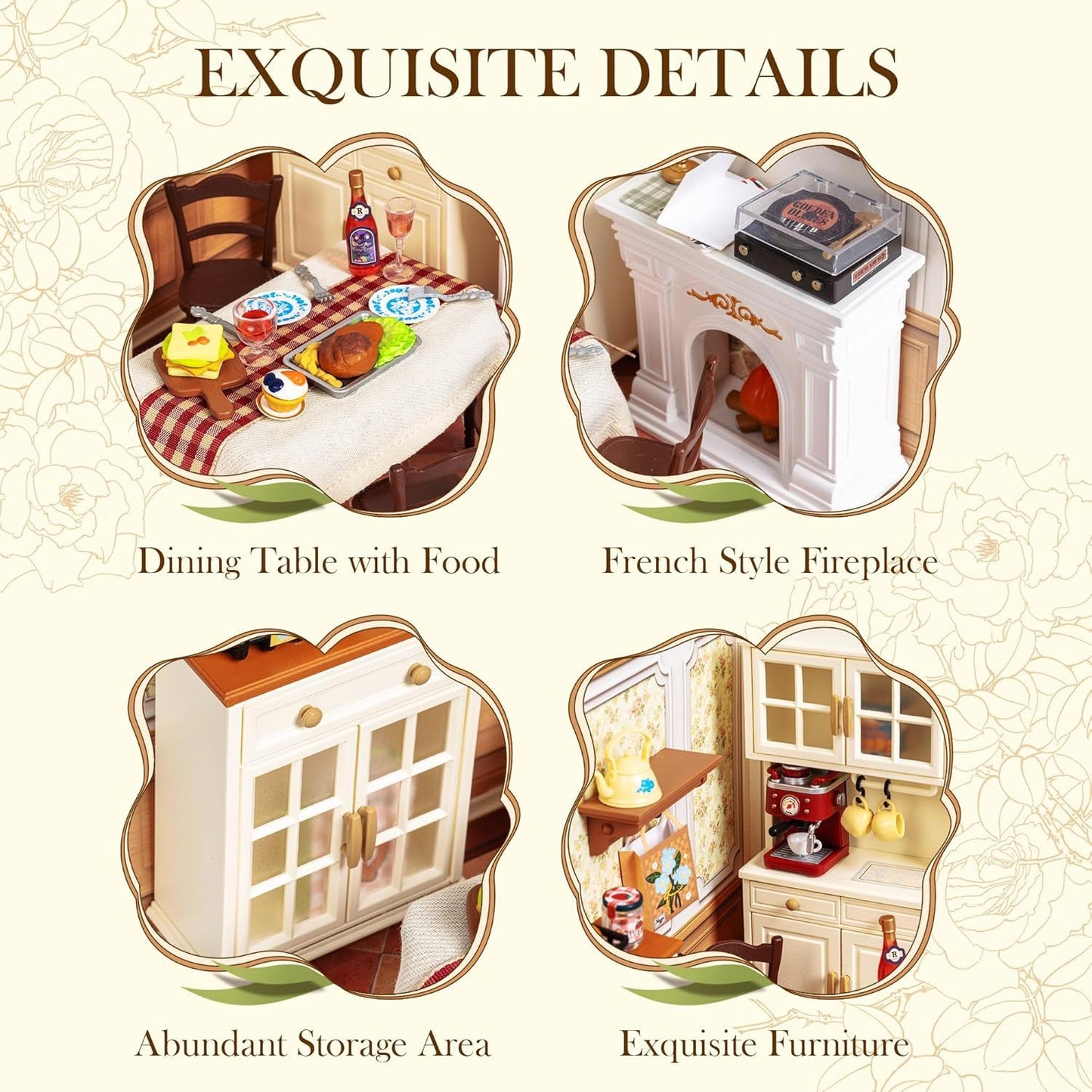 Warm Dining Room – DIY Miniature House Kit - Artyhabit