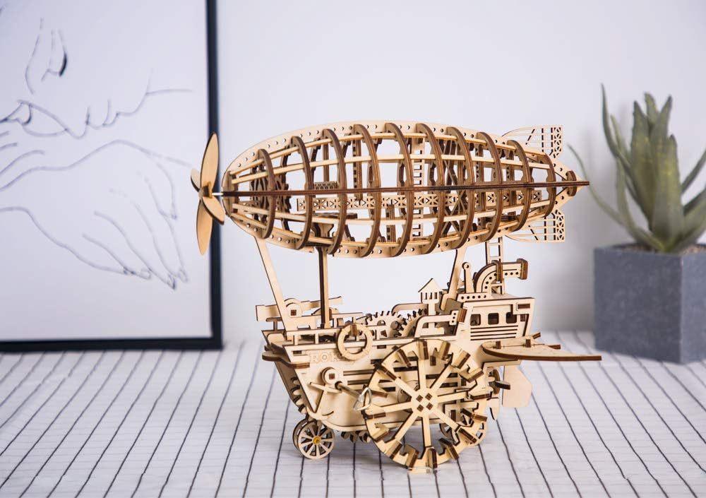 3D Wooden Air Vehicle – Laser-Cut Puzzle Model Kit - Artyhabit
