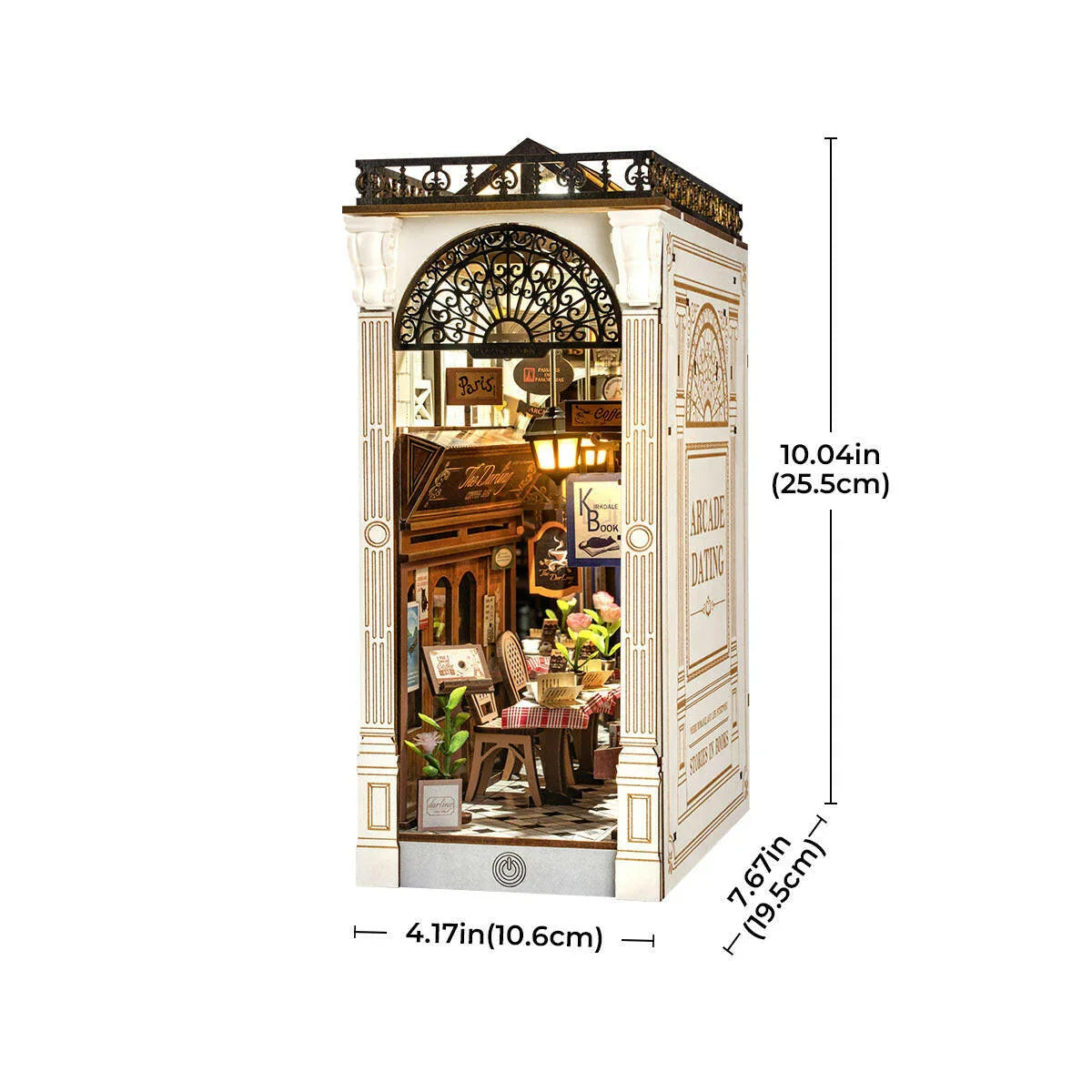 DIY Book Nook Kit – Arcade Dating Scene Miniature Bookend - Artyhabit