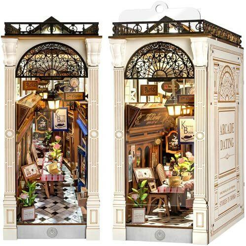 DIY Book Nook Kit – Arcade Dating Scene Miniature Bookend - Artyhabit