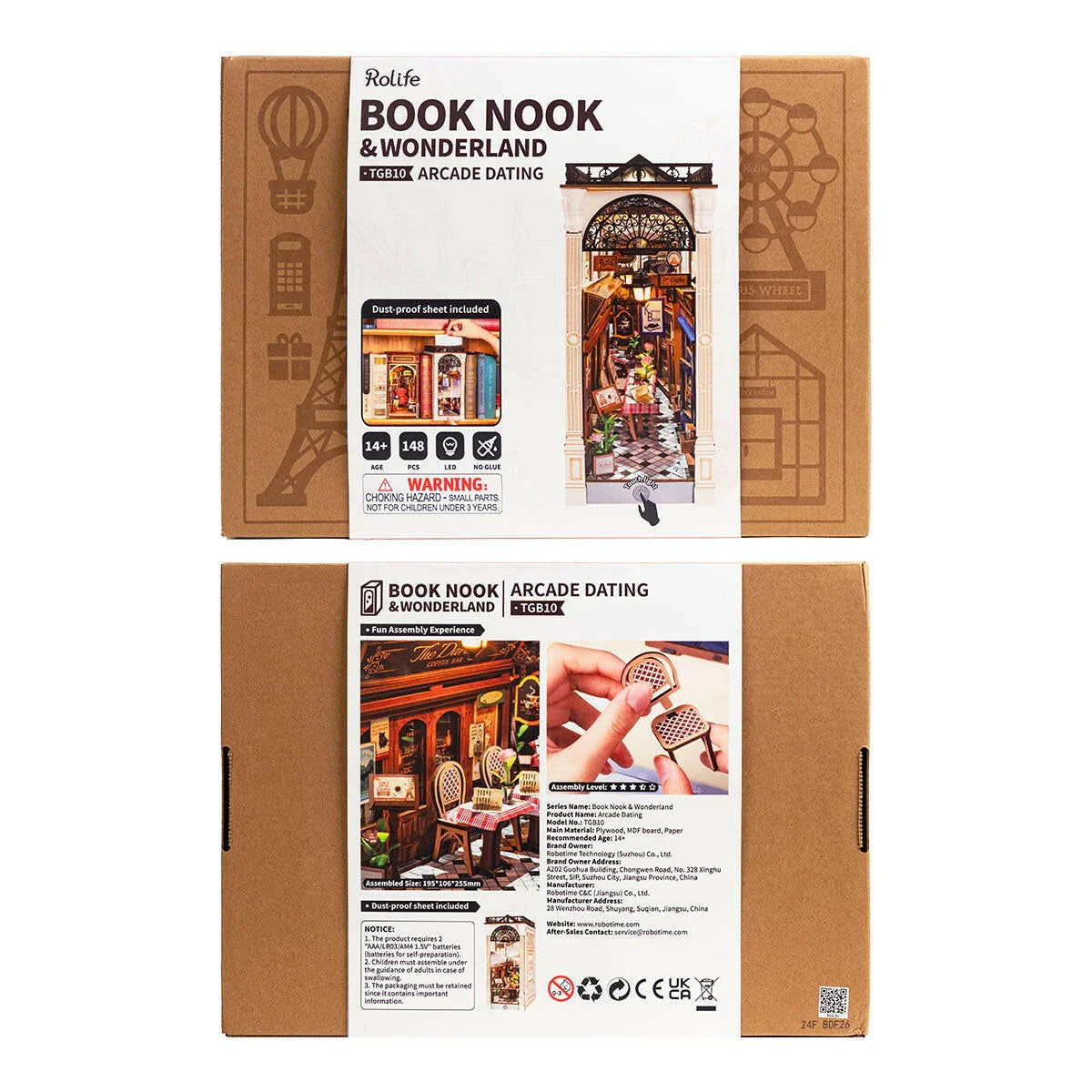 DIY Book Nook Kit – Arcade Dating Scene Miniature Bookend - Artyhabit