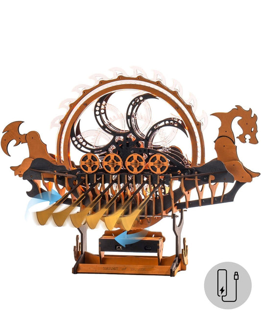 Viking Dragon Ship – ROKR Mechanical 3D Wooden Puzzle - Artyhabit
