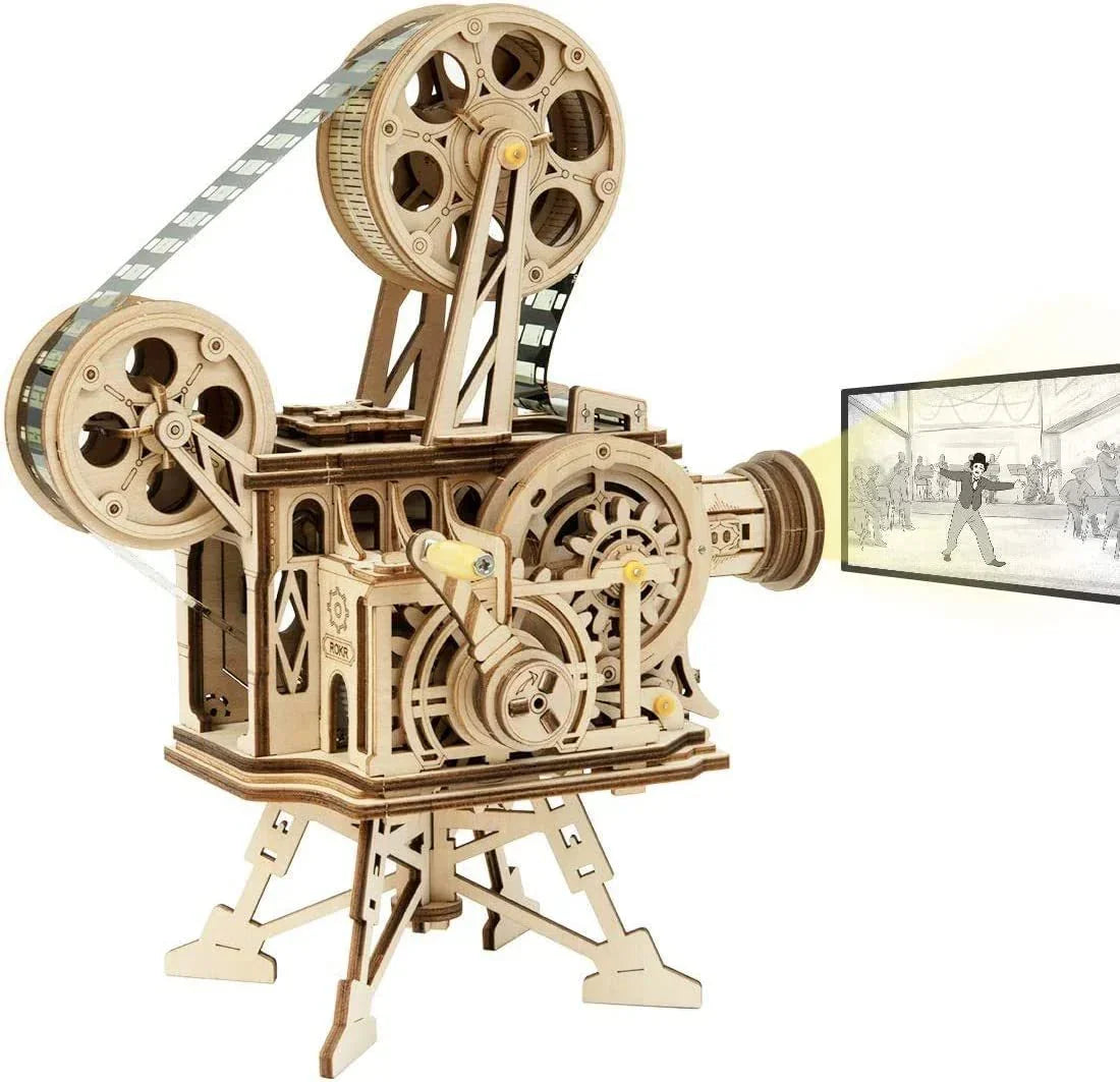 Vitascope Movie Projector – 3D Mechanical Wooden Puzzle Kit - Artyhabit