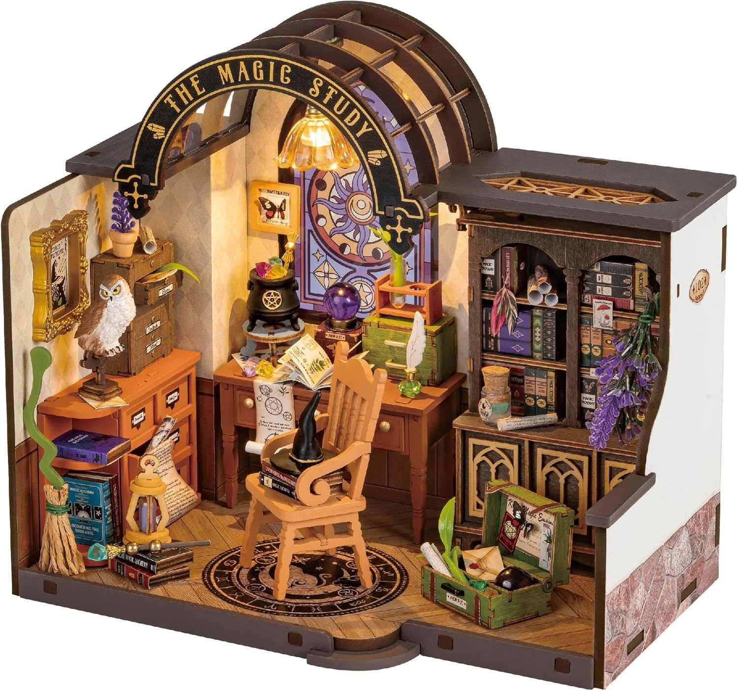 Magic Study – Rolife DIY Miniature House Kit for Adults & Teens | Wizard Book Nook Decor - Artyhabit