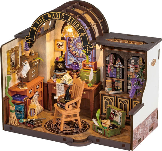 Magic Study – Rolife DIY Miniature House Kit for Adults & Teens | Wizard Book Nook Decor - Artyhabit