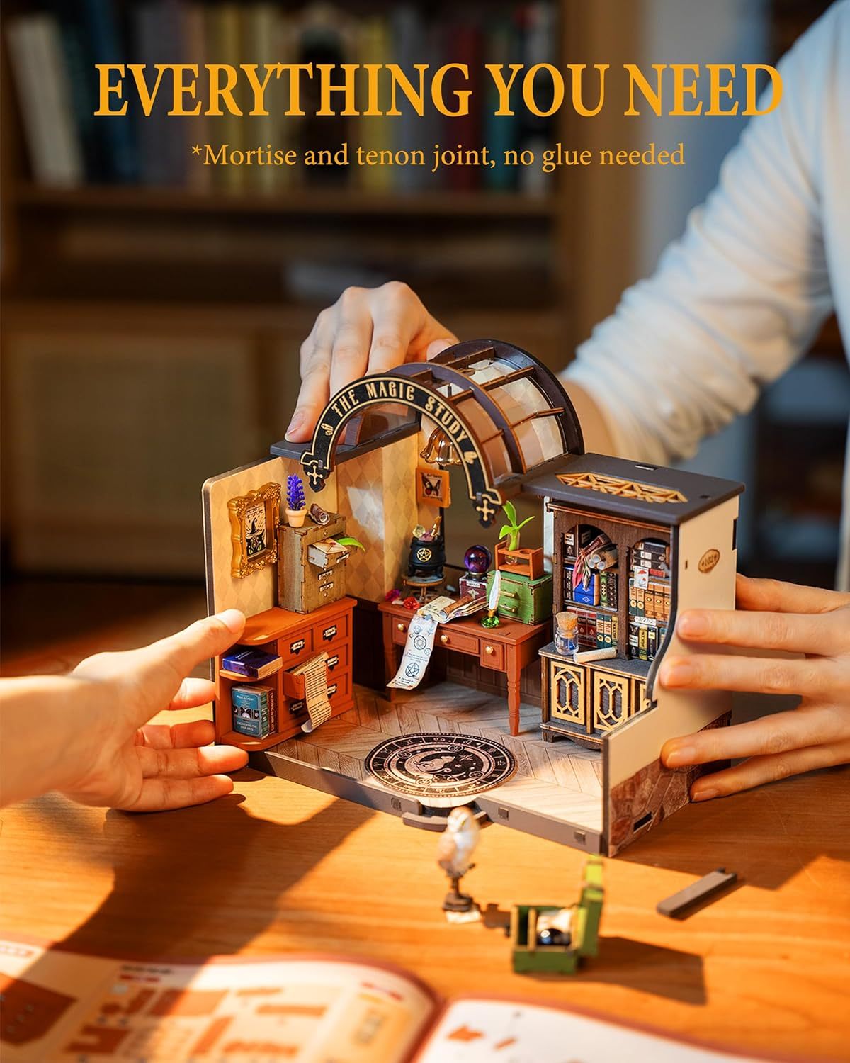 Magic Study – Rolife DIY Miniature House Kit for Adults & Teens | Wizard Book Nook Decor - Artyhabit