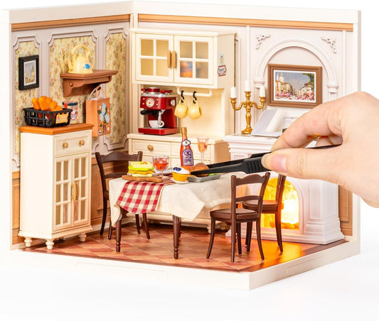 Warm Dining Room – DIY Miniature House Kit - Artyhabit