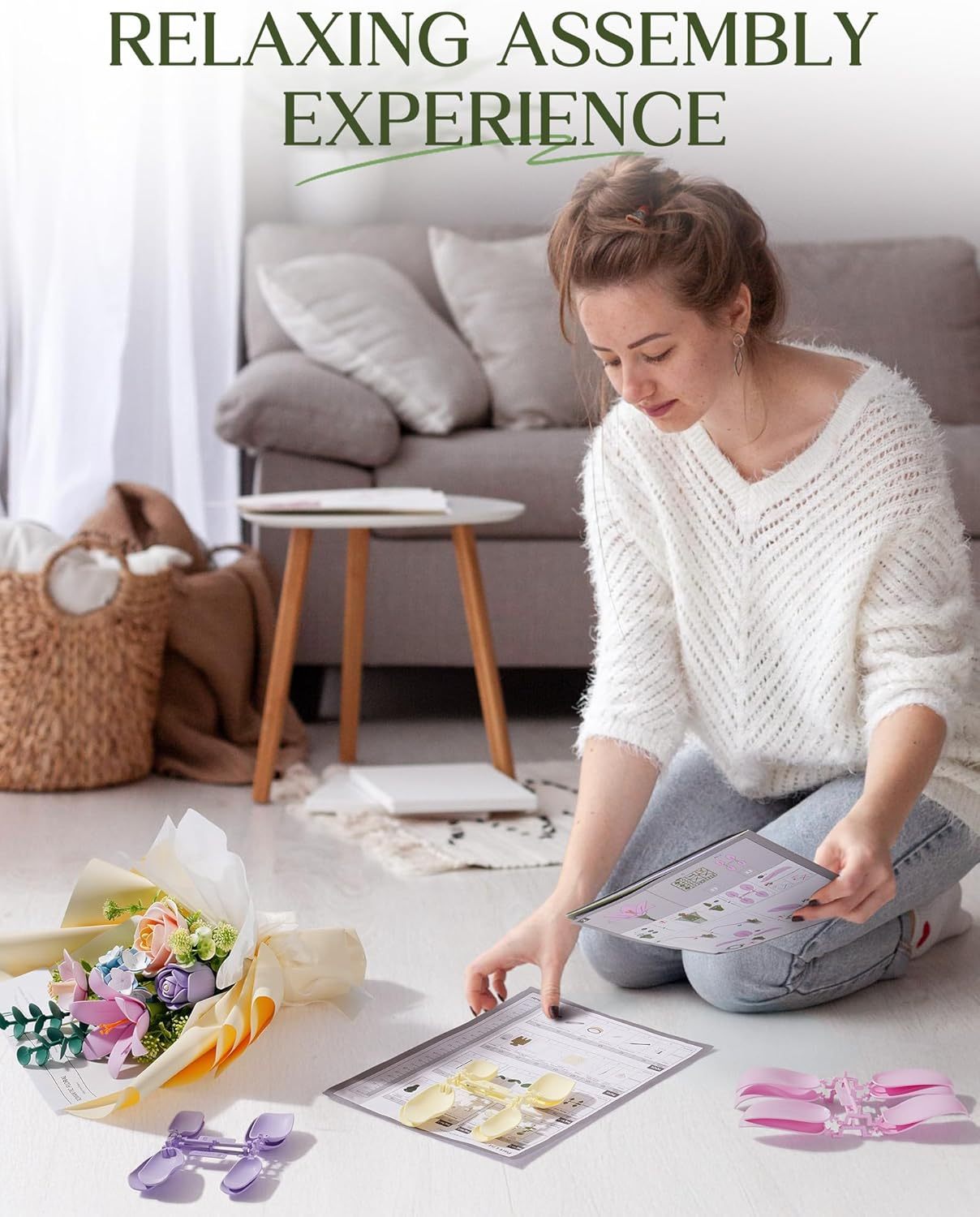 Spring Time Bouquet – 3D Plastic Flower Puzzle Kit - Artyhabit