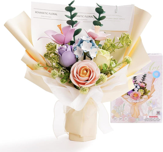 Spring Time Bouquet – 3D Plastic Flower Puzzle Kit - Artyhabit
