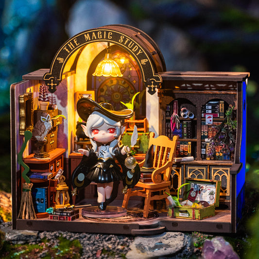 Magic Study – Rolife DIY Miniature House Kit for Adults & Teens | Wizard Book Nook Decor - Artyhabit