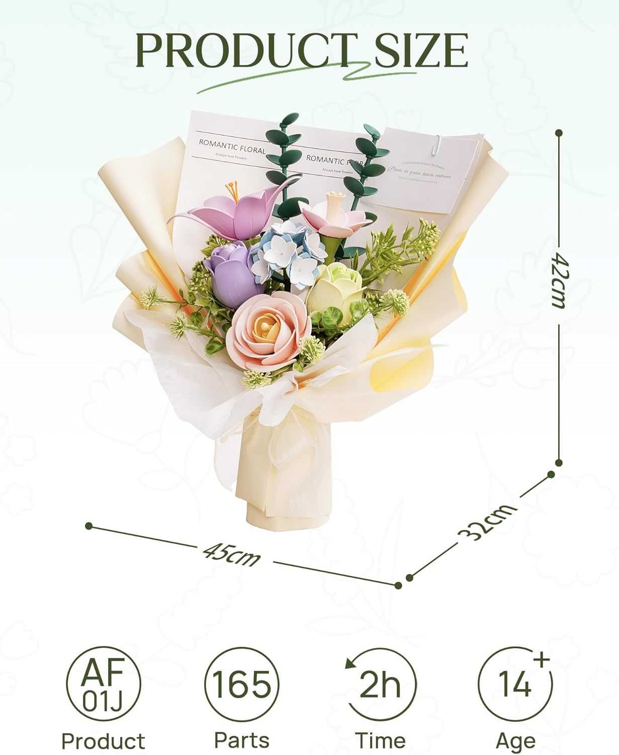 Spring Time Bouquet – 3D Plastic Flower Puzzle Kit - Artyhabit