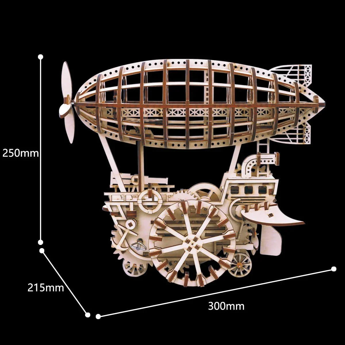 3D Wooden Air Vehicle – Laser-Cut Puzzle Model Kit - Artyhabit