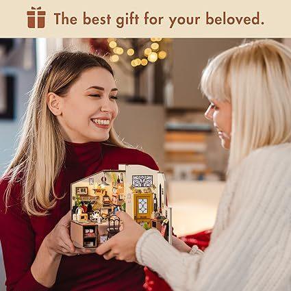 Happy Kitchen Miniature Dollhouse – DIY Puzzle Kit with LED - Artyhabit